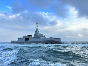 Naval Group has released exclusive footage of the first sea trials for the French Navy’s new frigate, Amiral Ronarc’h. The video showcases the vessel’s initial performance tests, which took place on October 9 after the frigate left the shipyard in Lorient, Brittany, for the first time.