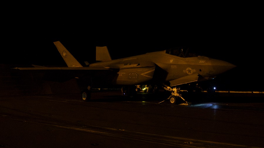 U.S. Marine Corps conducts first combat airstrikes with F-35C Lightning II