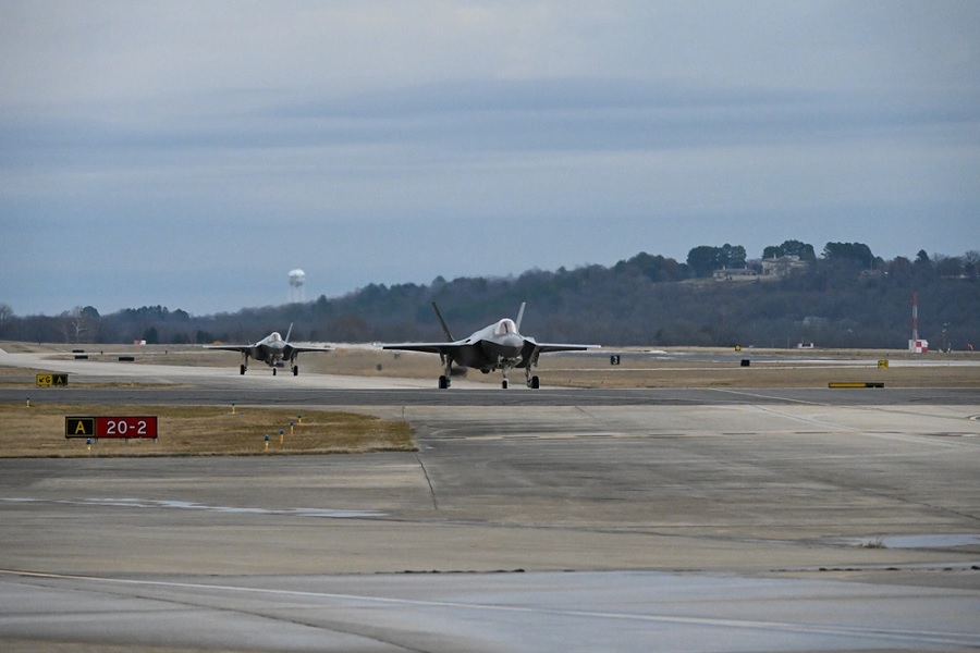 First F-35A jets arrive at Ebbing Air National Guard Base for international pilot training