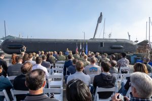 Chief of Naval Operations (CNO) Adm. Lisa Franchetti visited Boeing’s manufacturing facility for the Orca Extra Large Unmanned Undersea Vehicle (XLUUV) on 6 December. During the visit, she met with Boeing contractors, Sailors from Unmanned Undersea Vehicles Squadron (UUVRON) 3, and highlighted the critical role of robotic and autonomous systems in the Navy’s future hybrid fleet.