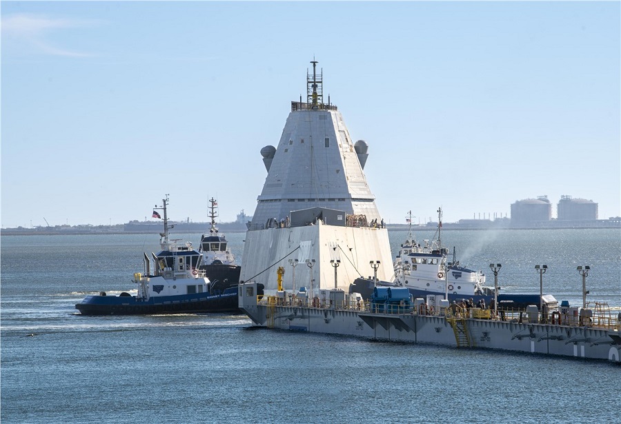 USS Zumwalt successfully undocked at HII’s Ingalls Shipbuilding, progressing towards fleet return