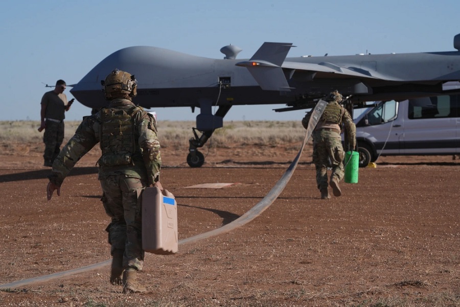 MQ-9A Reaper demonstrates dirt airstrip capabilities in operational testing