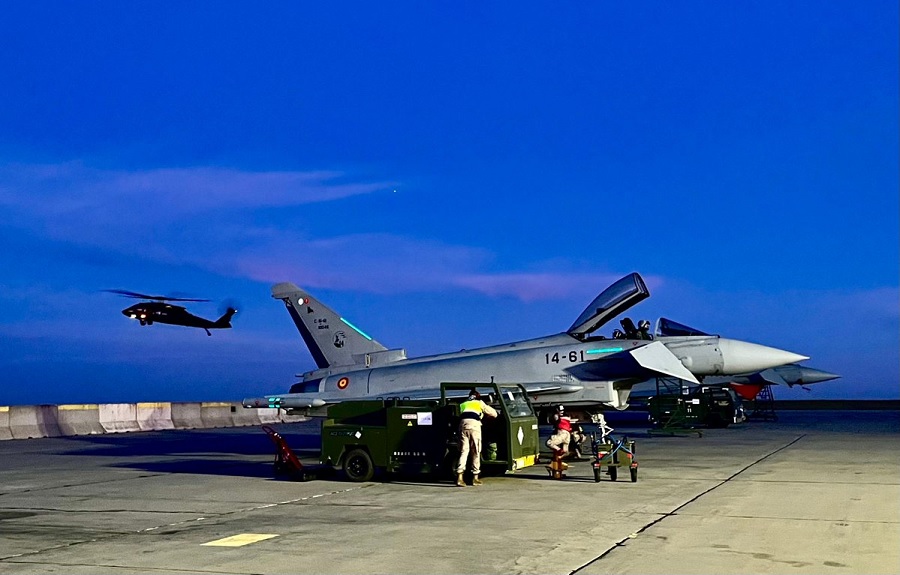 Spanish Eurofighters conduct Close Air Support training with NATO allies in Romania