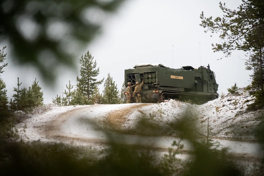 U.S. Army demonstrates M270A2 rocket system in Finland during Dynamic Front Exercise [VIDEO]