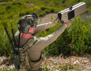 DZYNE Technologies has introduced its latest innovation, the Dronebuster Detect, Track, Identify, Mitigate (DTIM) Kit, at the International Defence Exhibition and Conference (IDEX) in the UAE. The new system enhances the existing Dronebuster defeat system by integrating a wearable detection and identification capability without compromising mobility or field performance.