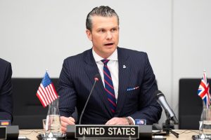 Stating that the U.S. does not believe NATO membership for Ukraine would be a "realistic" outcome of any negotiated peace settlement with Russia, Defense Secretary Pete Hegseth, today, called on NATO allied countries to increase their defense spending and take the lead in providing for Ukraine and Europe's security.