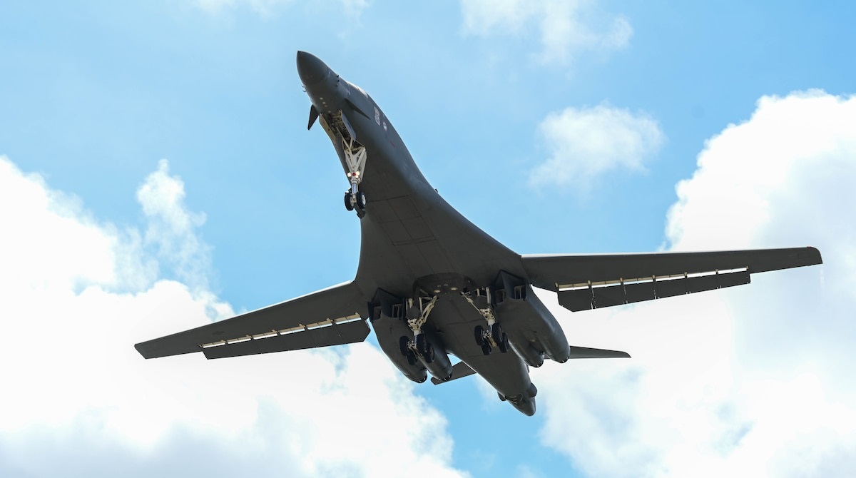 Four B-1B Lancer bombers from the 34th Expeditionary Bomb Squadron (34th EBS) have returned to Grand Forks Air Force Base, North Dakota, after completing Bomber Task Force (BTF) 25-1. The deployment, which began at Andersen Air Force Base in Guam, showcased U.S. military readiness and strategic presence in the Indo-Pacific region.