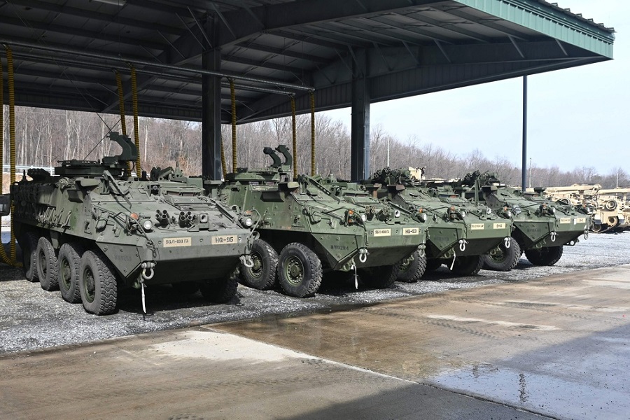 U.S. Army: 56th Stryker Brigade Combat Team receives upgraded vehicles