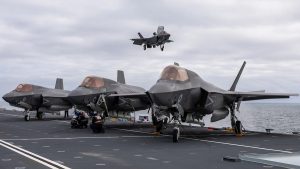 The UK’s flagship, HMS Prince of Wales, now carries the most formidable concentration of British airpower deployed at sea in the 21st century. Over two days, aircraft were launched from airbases across southern England to join the carrier off the coast, forming a central element of the UK’s Operation Highmast deployment to the Indo-Pacific.
