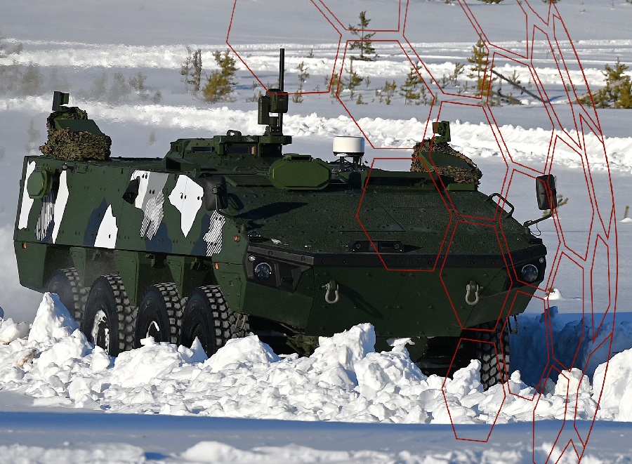 EuroTrophy and Patria integrate Trophy APS onto Patria AMV XP 8×8 for enhanced protection