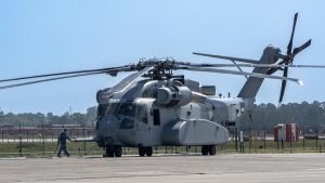 Fleet Readiness Center East (FRCE) opened a new chapter in its support of naval aviation’s heavy lift mission with the induction of a CH-53K King Stallion April 17, marking the first time the platform has ever been inducted for depot-level maintenance.