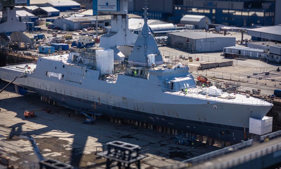 Rauma shipyard launches first Pohjanmaa-class multi-purpose corvette for Finnish Navy