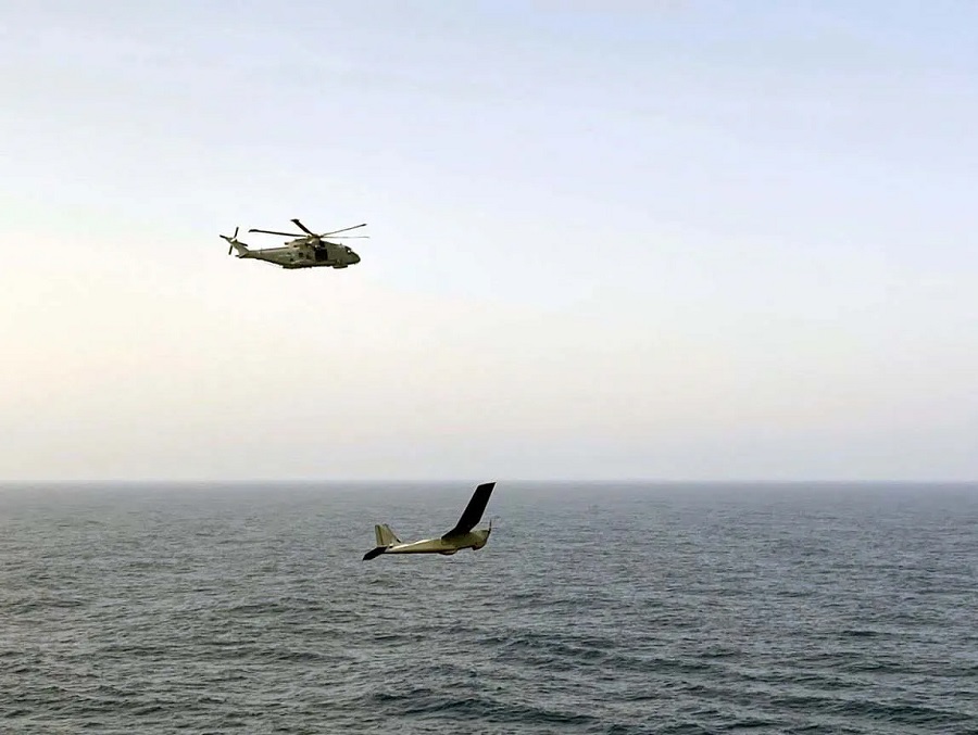 Royal Navy trials drone support for crewed helicopter operations in the Atlantic