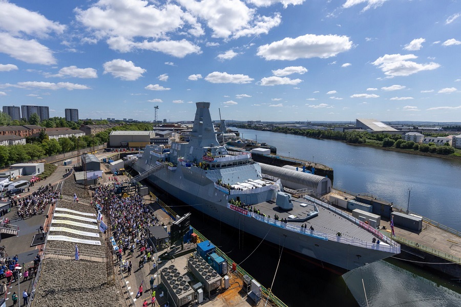 Submarine-hunting frigate HMS Glasgow officially named by Princess of Wales in Glasgow ceremony