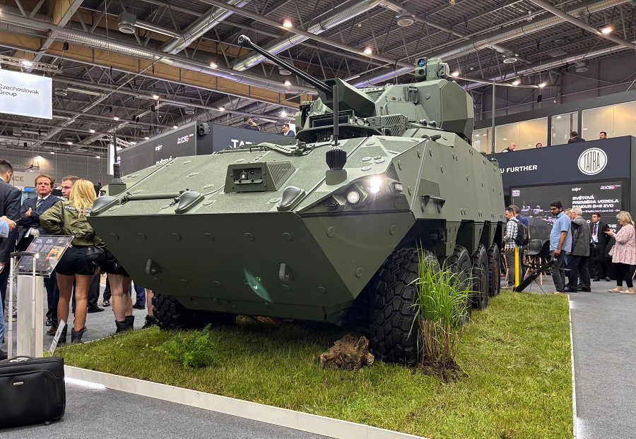 Tatra Defence Vehicle unveils Pandur 8×8 EVO armoured vehicle at IDET 2025