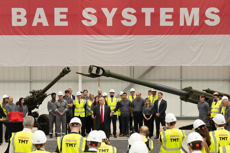 BAE Systems opens artillery factory in Sheffield, restoring UK barrel production