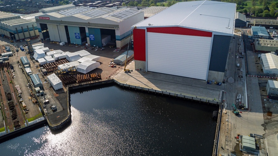 BAE Systems opens new shipbuilding hall in Glasgow to support Type 26 frigate programme