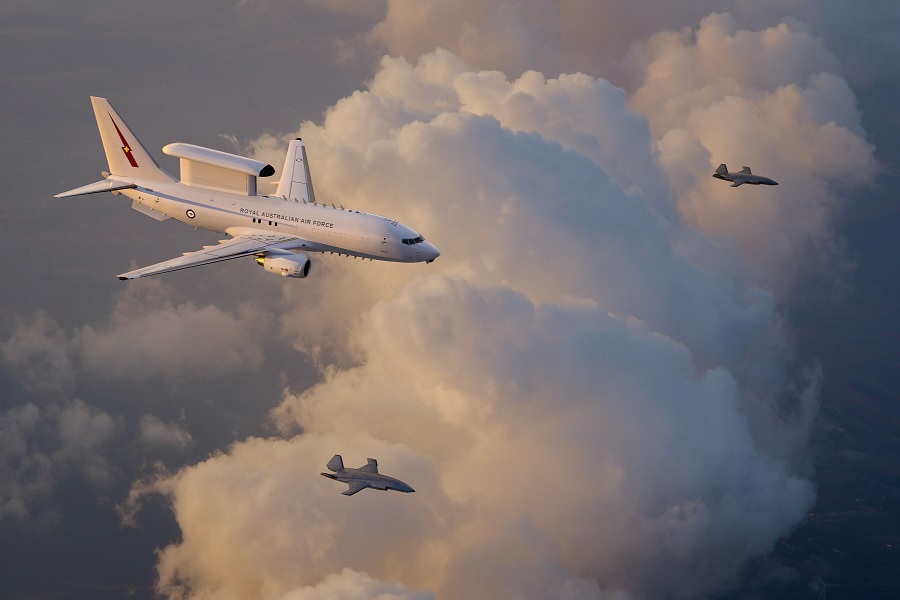 Boeing, RAAF achieve first airborne control of MQ-28 Ghost Bats from E-7A Wedgetail