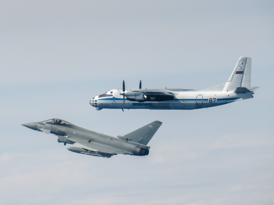 RAF Typhoons intercept multiple Russian aircraft over Baltic Sea during NATO Air Policing mission