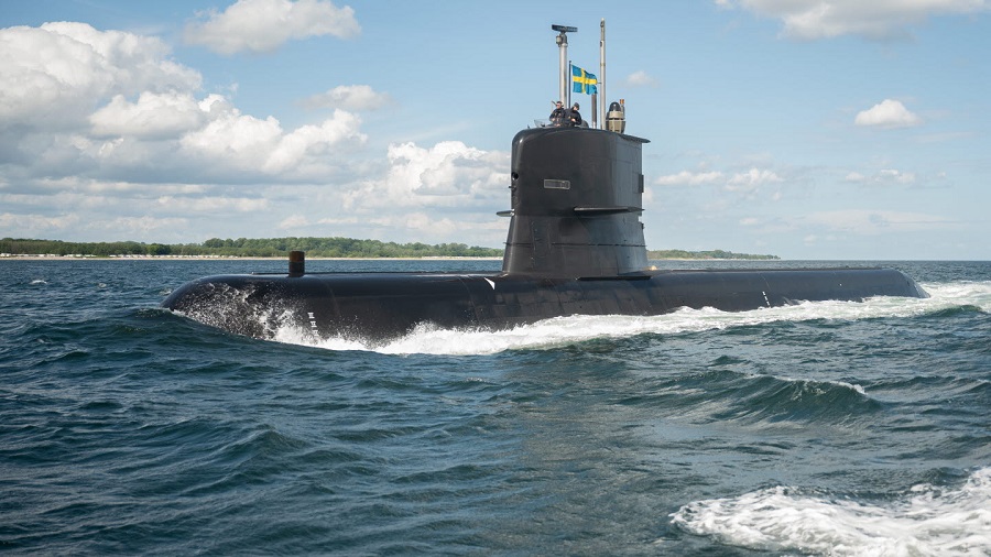 Swedish Södermanland-class submarine operates under NATO command in Baltops 25