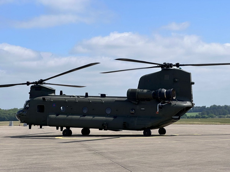 Boeing: UK Chinook conducts first flight with Infrared Suppression System