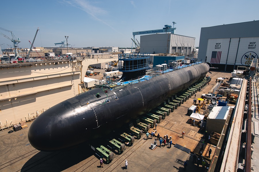HII launches new Virginia-class submarine for U.S. Navy