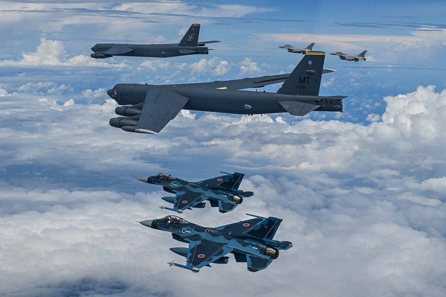 Japan, South Korea, and U.S. conduct trilateral flight with  B-52H Stratofortress bombers