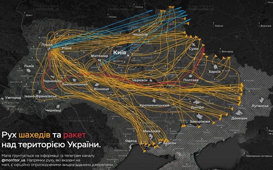 Massive Russian airstrike hits Ukraine overnight, setting new record for aerial threats