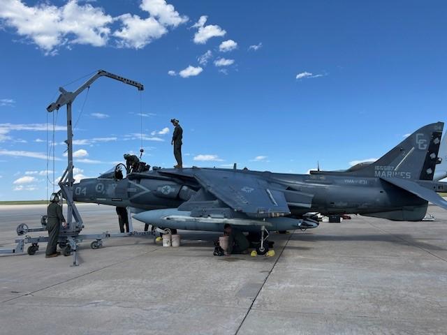 Retired U.S. Marine Corps Harrier joins Wings Over the Rockies Museum in final tribute to vertical legacy