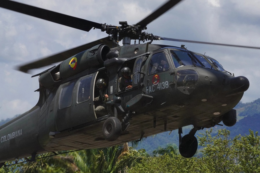 Colombian Black Hawk helicopter shot down by drone in Antioquia, 13 officers killed