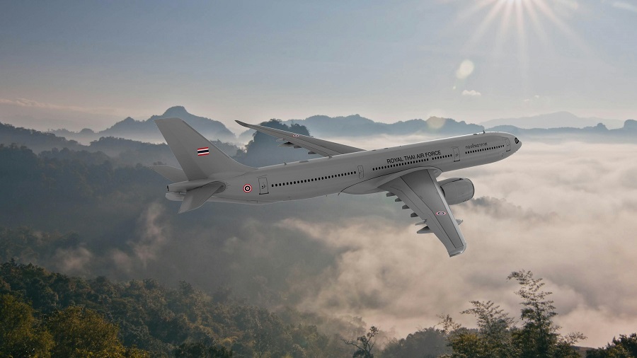 The Royal Thai Air Force has ordered the Airbus A330 Multi Role Tanker Transport Plus (MRTT+), the latest A330neo-based version of the aerial refuelling and transport aircraft. The aircraft will feature both hose-and-drogue and boom systems, a VVIP cabin, and the Airbus Medical Evacuation kit, with conversion scheduled in Spain in 2026 and delivery in 2029.