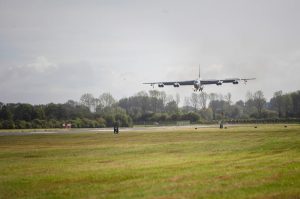 U.S. Air Force B-52 Stratofortress aircraft from the 307th Bomb Wing, Barksdale Air Force Base, Louisiana, arrived at Royal Air Force Fairford on 11 September 2025 to take part in Cobra Warrior 2025 (CW 25-2). The RAF-led exercise, hosted bi-annually since 2019, focuses on high-end spectrum warfighting in contested, degraded and limited environments.
