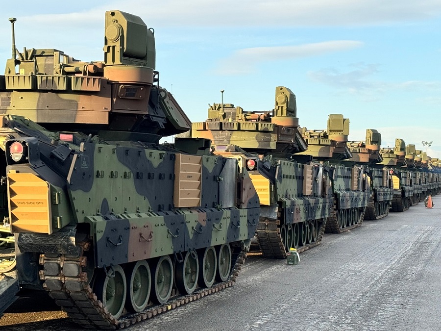 The 1st Cavalry Division is sending Soldiers to Poland for the next rotation of forces, supported with more than 100 M2A3 Bradley fighting vehicles prepared by the 405th Army Field Support Brigade (AFSB) and the Theater Logistics Support Center-Europe (TLSC-E). The vehicles were readied in Germany and issued before being transported to Poland for the mission.