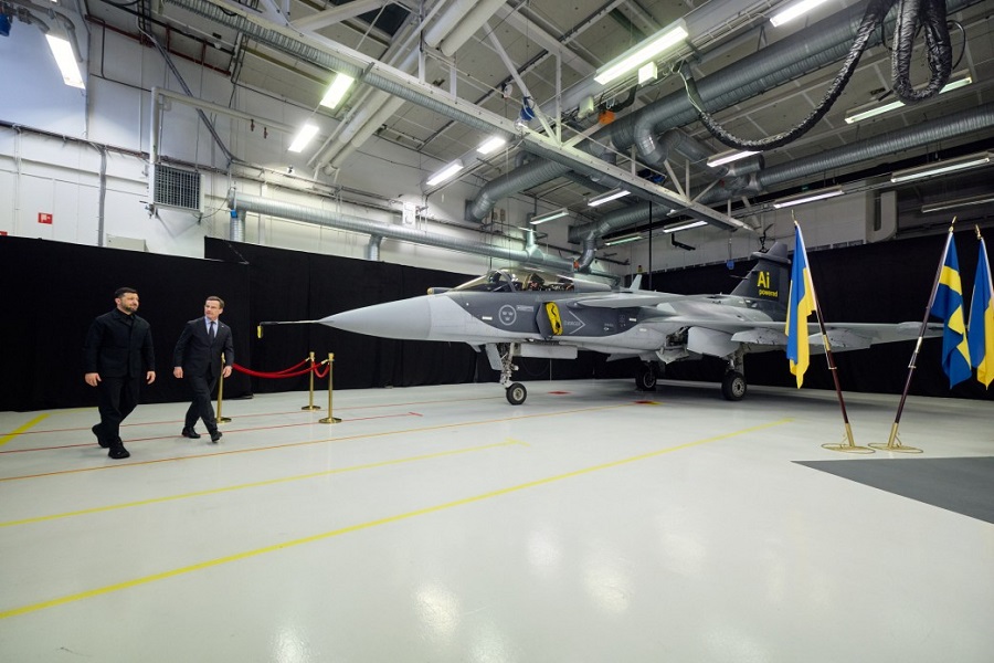 Swedish defence group Saab says it is ready to scale up production of its Gripen fighter jets if a potential export deal to Ukraine for up to 150 aircraft goes ahead. Sweden signed a long-term cooperation agreement with Ukraine this week, which includes the option to supply new Gripen E jets in what would be the country's largest aircraft export deal to date.
