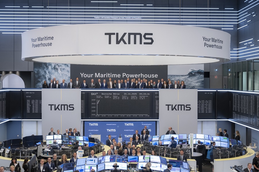 TKMS AG & Co. KGaA made its stock market debut today, with shares now trading on the Frankfurt Stock Exchange under the ticker symbol TKMS. The listing marks the company’s formal separation from thyssenkrupp AG, establishing it as an independent, publicly traded maritime defence provider.