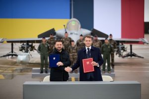 At the air base in the French city of Vélizy-Villacoublay, Volodymyr Zelenskyy and Emmanuel Macron signed a Declaration of Intent on defence equipment cooperation. The agreement allows Ukraine to procure systems from France’s defence industrial and technological base to modernise its armed forces.
