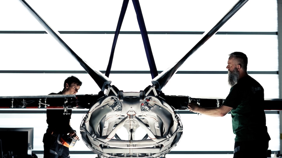 Divergent and Saab deliver large additively manufactured fuselages for autonomous aircraft tests