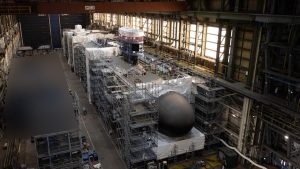 HII has announced that Newport News Shipbuilding has reached a major construction milestone on the Virginia-class submarine Oklahoma (SSN 802). The vessel is now pressure hull complete, meaning all hull sections have been joined to form a single watertight unit.