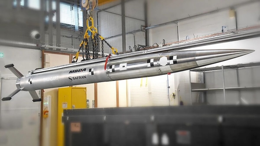 MBDA releases first Image of 227 mm Thundart rocket for new long-range artillery system