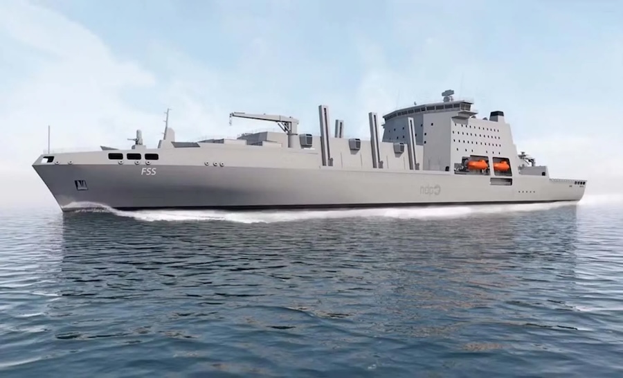 Navantia UK begins construction of RFA Resurgent, first fleet solid support ship for carrier operations