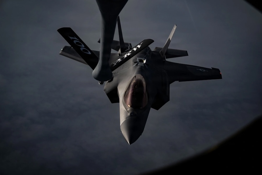 U.S. Air Force F-35s and KC-135 stage flyover across Baltics to demonstrate agile NATO airpower