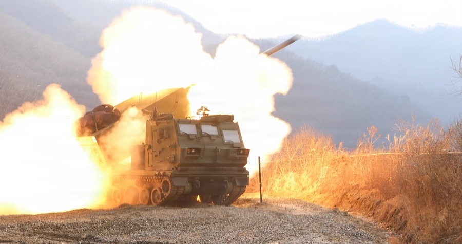 U.S. Army conducts first M270A2 MLRS live fire exercise on the Korean Peninsula