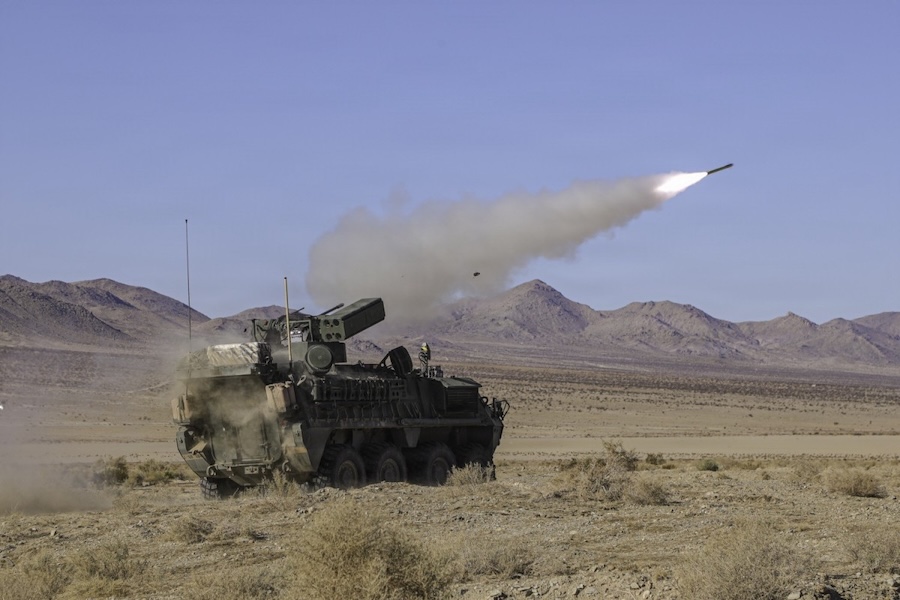 U.S. Army holds first Stinger live-fire with M-SHORAD system at National Training Center
