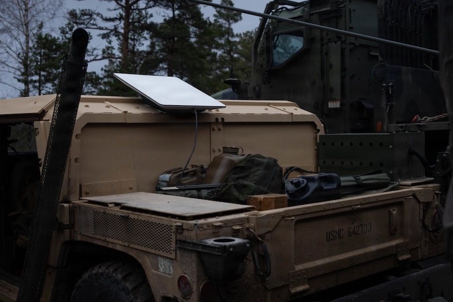 U.S. Marines and Sailors with Combat Logistics Battalion 6, Combat Logistics Regiment 2, 2nd Marine Logistics Group used the Star Shield communication system during Exercise Freezing Winds 2025 in Finland from October to December. The system was employed to support command and control across distributed operations in challenging environments.