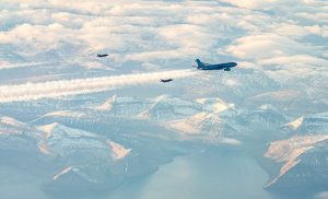 Two Danish F-35 fighter jets and a French MRTT tanker aircraft carried out a planned training mission in southeastern Greenland on 16 December. The mission focused on practising joint operations, including aerial refuelling, long-range flying and safety procedures in demanding Arctic conditions.