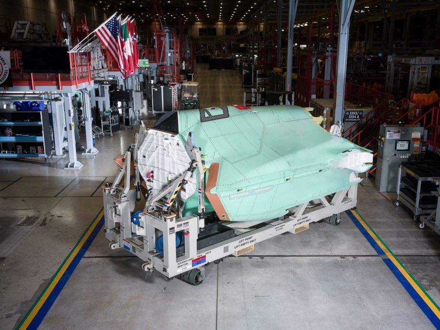 Northrop Grumman delivers 1,500th F-35 centre fuselage from automated assembly line