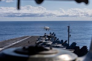 The Pentagon said on Thursday it is moving a carrier strike group from the South China Sea toward the Middle East as tensions between the United States and Iran continue to rise. The USS Abraham Lincoln and its strike group were seen moving west away from the Indo-Pacific region, according to satellite images from Copernicus, a company that monitors maritime traffic.