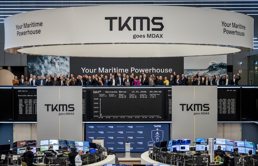 TKMS marks MDAX inclusion with Frankfurt Stock Exchange bell ringing after recent market listing