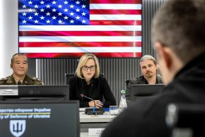 Minister of Defence of Ukraine Mykhailo Fedorov met with Julie S. Davis to discuss continued cooperation on air defence, drones, and U.S. military support for Ukraine. During the meeting, Fedorov thanked the United States for its comprehensive military and diplomatic assistance and its readiness to deepen cooperation.