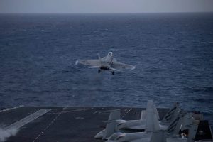 The aircraft carrier USS Abraham Lincoln Carrier Strike Group has entered the Middle East after being redirected from its Indo-Pacific deployment amid rising tensions with Iran. A defense official confirmed the carrier has transferred into the area of responsibility of U.S. Central Command.